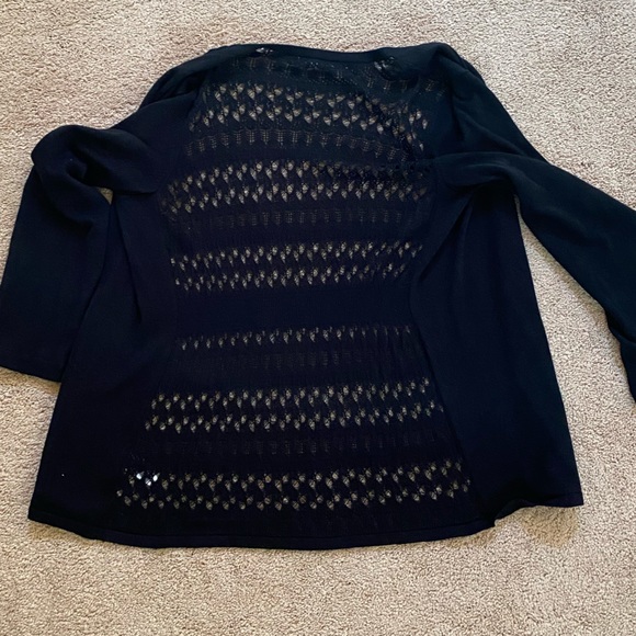 Maurices black open stitch cardigan - Picture 2 of 5